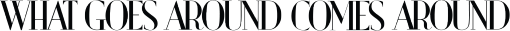 WHAT GOES AROUND COMES AROUND LLC logo