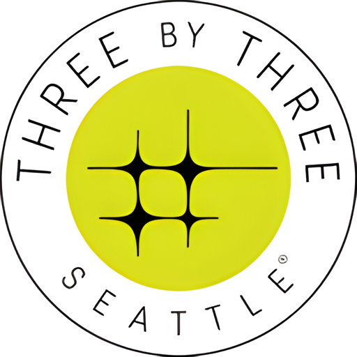 three by three seattle logo