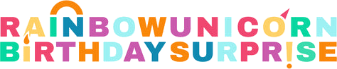 Rainbow Unicorn Birthday Surprise logo